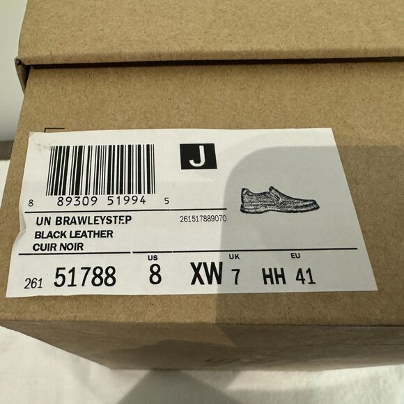 CLARKS Men's Brawley Step Black Leather Loafers - Size 8 XW - NEW! - Picture 11 of 11